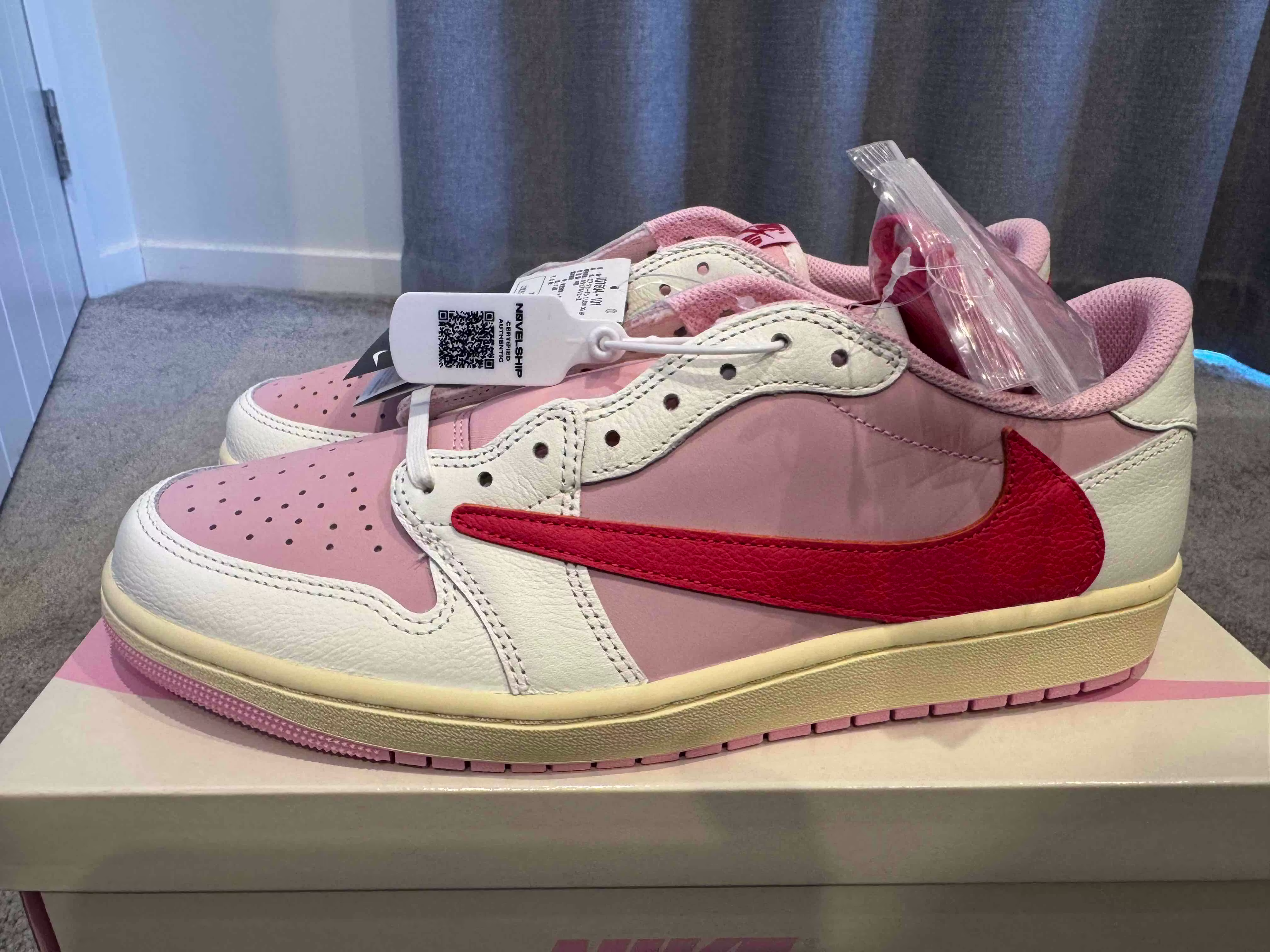 Travis Scott x Air Jordan Air 1 Retro Low OG 'Sail Tropical Pink' IQ7604-101 Travis Scott x Air Jordan Air 1 Retro Low OG 'Sail Tropical Pink' IQ7604-101